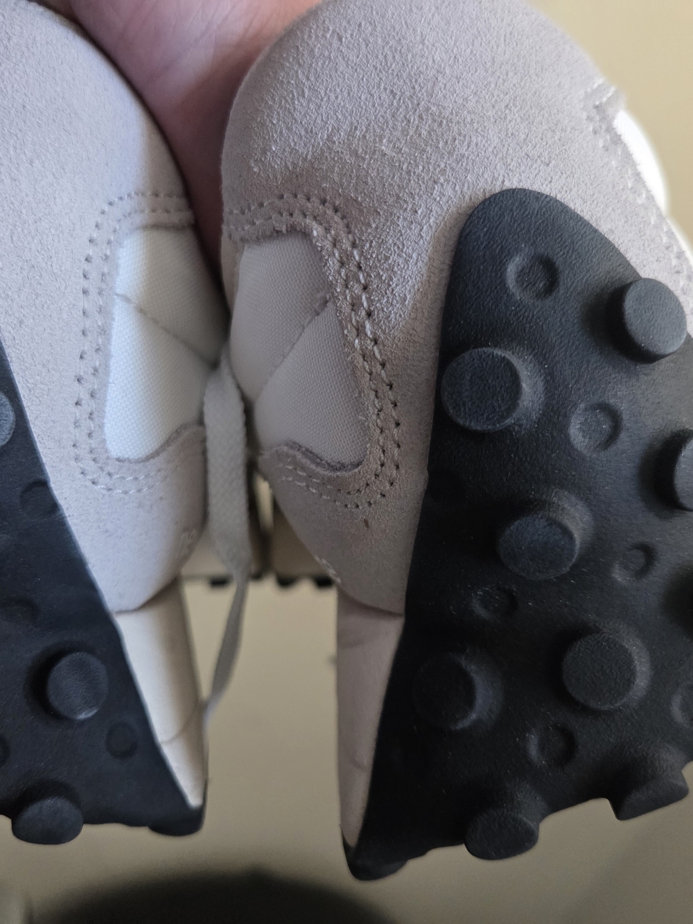 New Balance Low-Top Sneakers in White, Black & Light Gray - Picture 5 of 7